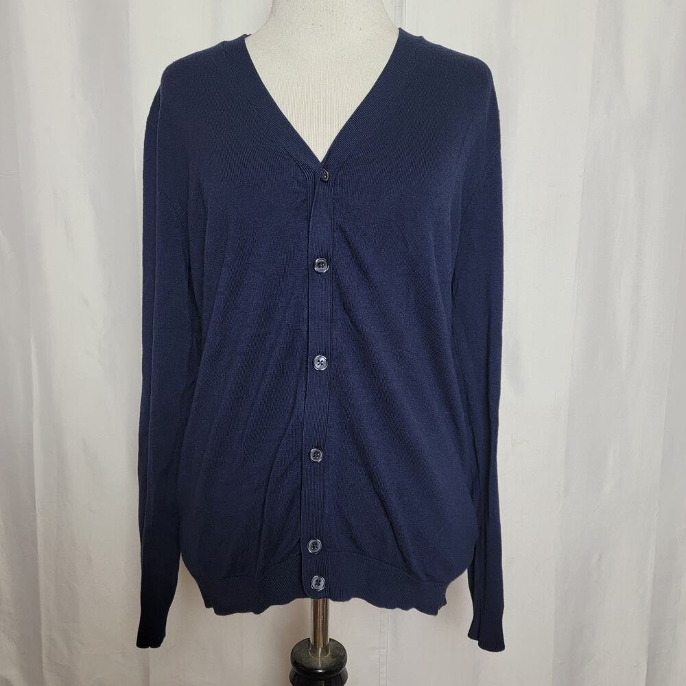 Men's Zara Navy Blue Cardigan SZ Medium